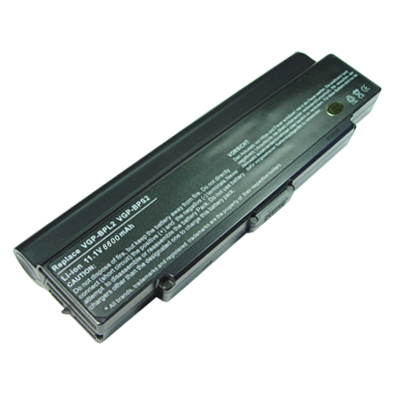 vaio vgn-fj  battery 6600mAh,replacement sony li-ion laptop batteries for vaio vgn-fj 